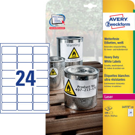 Avery L4773 Etiketter | 63,5x33,9 mm | 480 stk.