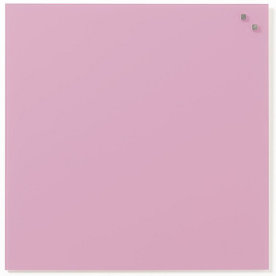NAGA Glassboard magnet. glastavle 45x45cm, lyserød