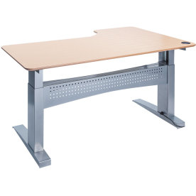 Easy stand hæve-/sænkebord 180x120 venstre bøg/alu