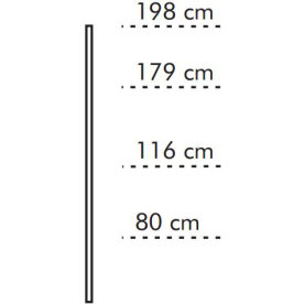 ABC bagstolpe til hjørnehylde, hvidlaseret