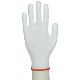 Bomuldshandsker, Hvid tricot, Medium str 8, 12 par