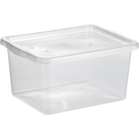 Basic plastboks inkl låg, 20 liter, Klar