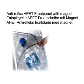 Antirefleks frontplade 53x73 m/magnet