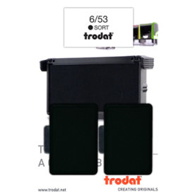 Trodat 6/53 Farvepude | Sort | 2 stk.