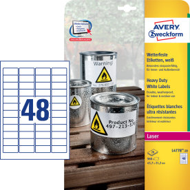 Avery L4778 Etiketter | 45,7x21,2 mm | 960 stk.