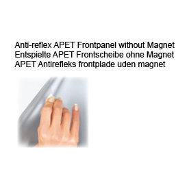 Antirefleks frontplade A2 u/magnet
