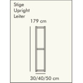ABC Reolstige HxD: 179x30 cm, hvidlaseret
