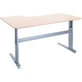 STEADY hæve/sænkebord 180 cm højrevendt, bøg