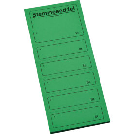 Stemmeseddel 4705 | 10x25 cm | Grøn