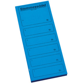 Stemmeseddel 4705 | 10x25 cm | Blå