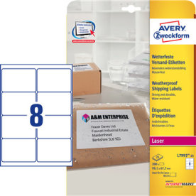 Avery L7993 Etiketter | 99,1x67,7 mm | 200 stk.