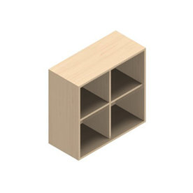 DC-Supply Jive+ reol m/4 rum m skuffesæt, antracit