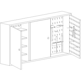 Værktøjsskab model 4, 60x120x20, Blå