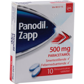Panodil Zapp Tabletter, 500 mg, 10 stk.