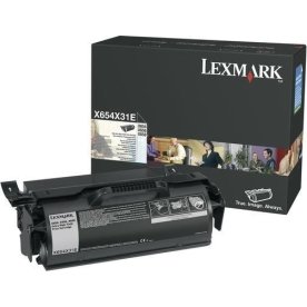 Lexmark X654X31E lasertoner, sort, 36000s