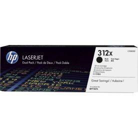 HP no 312X CF380XD lasertoner, sort, 2 x 4400s.