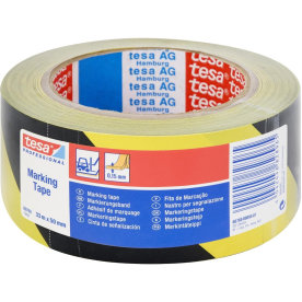 tesa Markeringstape | Perm | 50mm x 33m | Gul/sort