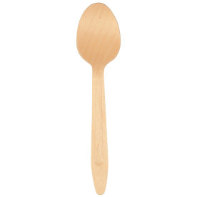 Engangsspiseske, Birketræ, 16 cm