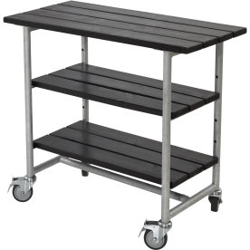 Plus Urban Grillbord m/2 hylder, Sort