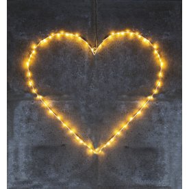 Sirius Liva Hjerte, 80 LED, H64 cm, hvid