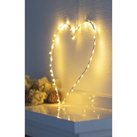 Sirius Liva Hjerte, 40 LED, H26 cm, Hvid