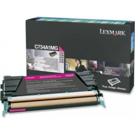 Lexmark C734A1MG lasertoner, rød, 6000s