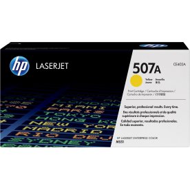 HP no 507A CE402A lasertoner, gul, 6000s