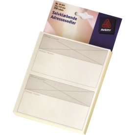 Avery 43-424 'afsender/modtager' etiketter