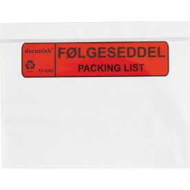 Dokumentlomme, DK/EN, C5, Std, 1000 stk.