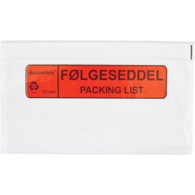 Dokumentlomme, DK/EN, C65, Std, 1000 stk.