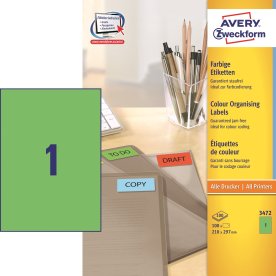 Avery 3472 Etiketter | A4 | 100 stk.