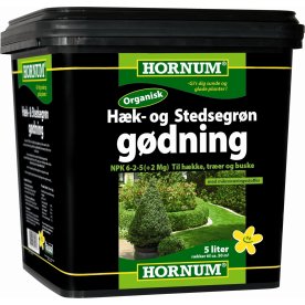 HORNUM Hæk- og stedsegrøngødning, 5L, 50 m2