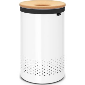 Brabantia Vasketøjskurv, 60 L, hvid m/kork låg