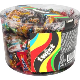 Twist Chokolade i plast cylinder, 1,5 kg