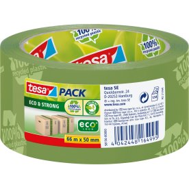 tesa ecoLogo Pakketape | S | 50mm x 50m | Grøn