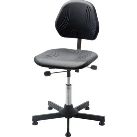 Comfort arbejdsstol, formstøbt PU skum, glat søjle
