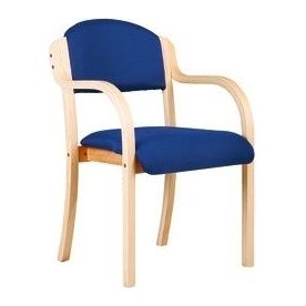 Morten konferencestol m/ armlæn, blå