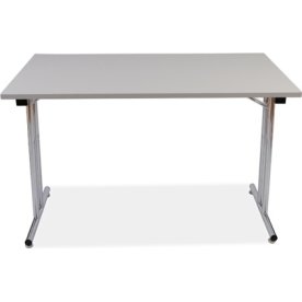 Klapbord 80x200 hvid decorlaminat/Krom