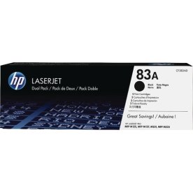 HP no 83A CF283AD lasertoner, 2x 1500 pk, sort