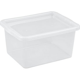Basic plastboks inkl låg, 52 liter, Klar