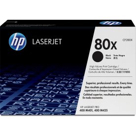 HP no 80X CF280X lasertoner, sort
