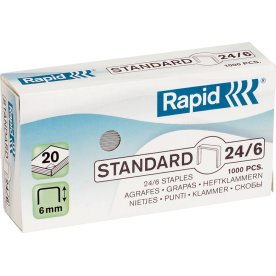 Rapid Standard Hæfteklamme | 24/6 | 1000 stk.