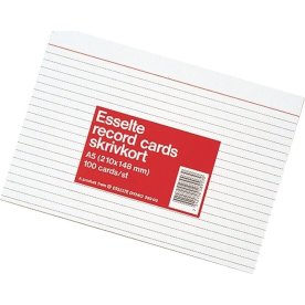 Esselte Kartotekskort | A6 | Karton | 100 stk.