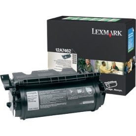 Lexmark 12A7462 lasertoner, sort, 21000s