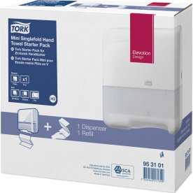 Tork H3 Startpakke Dispenser & Håndklædeark | Hvid
