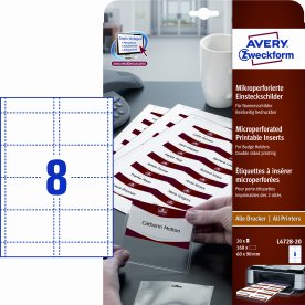 Avery L4728 -20 navneskilt 60x90 mm 