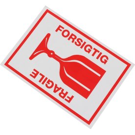 Etiket | Forsigtig - Glas | 250 stk.