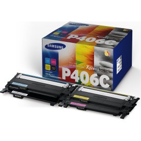 Samsung CLT-P406C Lasertoner, sampak med 4 stk.