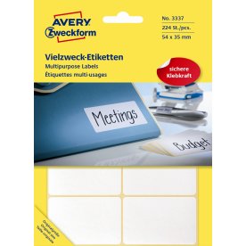 Avery Manuelle etiketter | 54x35 mm | 224 stk.