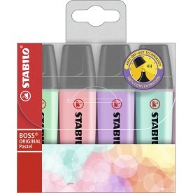 Stabilo Boss Pastel Highlighter | 4 farver